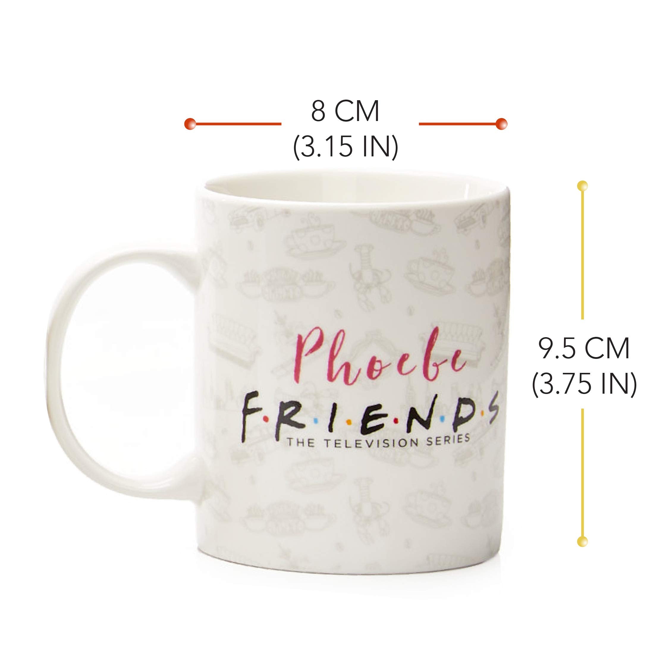 Paladone Friends Tv Show Coffee Mug Set Of 6 Friends Themed Gifts - Officially Licensed Merchandise